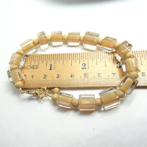 Cane glass and gold bracelet - Picture 12 of 14